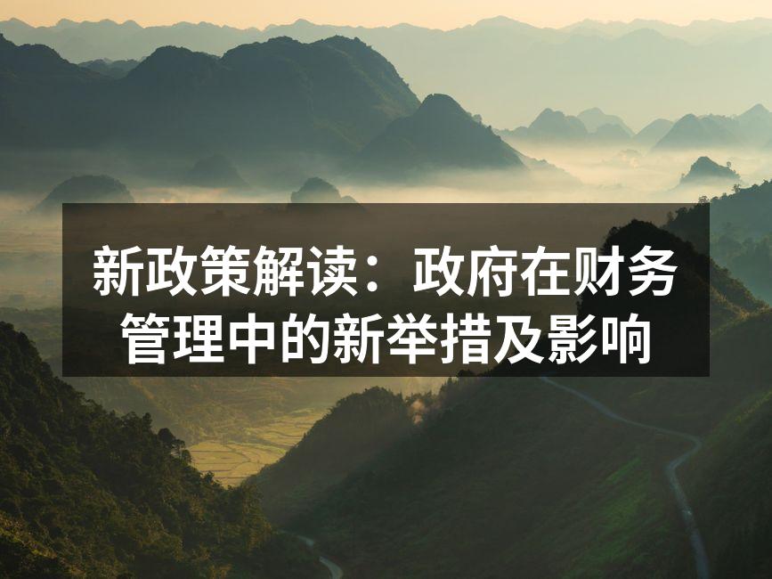 政府财务管理新政策解读